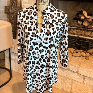 Stylish Leopard Print Blouse